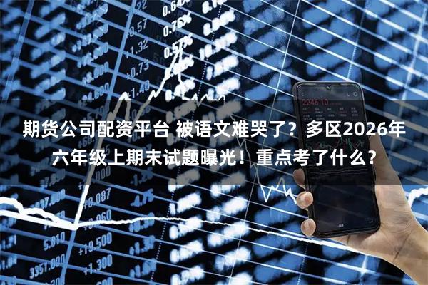 期货公司配资平台 被语文难哭了？多区2026年六年级上期末试题曝光！重点考了什么？